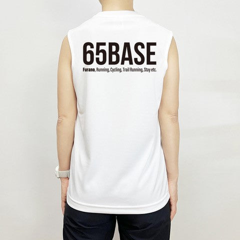 【11/24予約受注〆】65BASE ノースリーブ 2色　黒・白（送料込み3,000円）※12月下旬発送予定